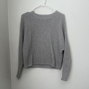 Pink Rose Light Gray Women's Crew Neck Sweater